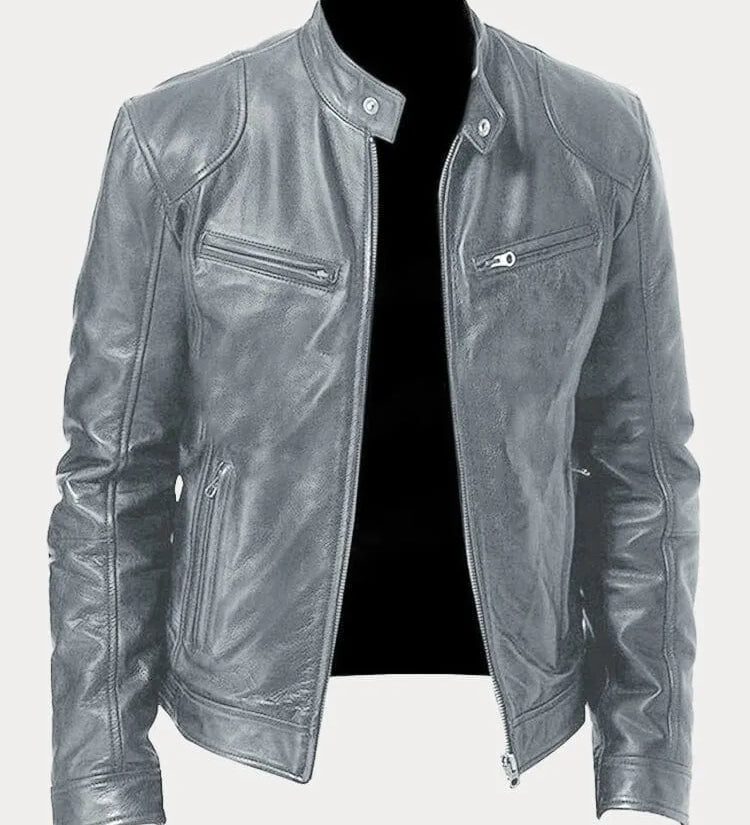 Viktor – Casual Kožená Bunda Nadčasový Design