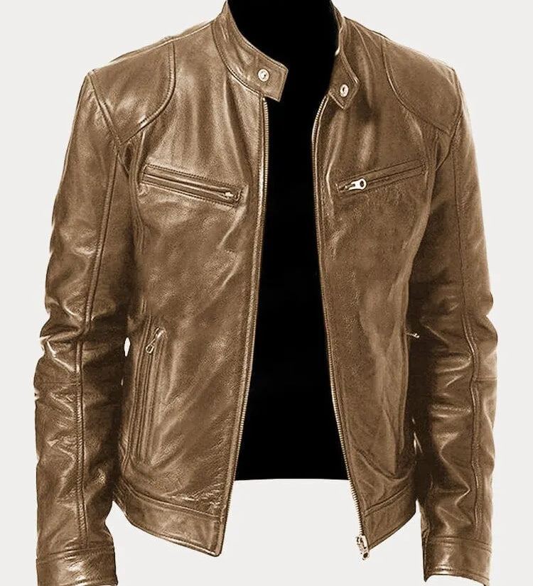 Viktor – Casual Kožená Bunda Nadčasový Design