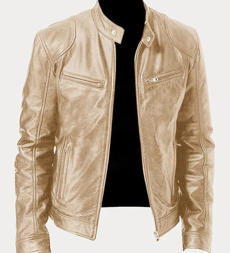 Viktor – Casual Kožená Bunda Nadčasový Design