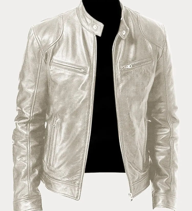 Viktor – Casual Kožená Bunda Nadčasový Design