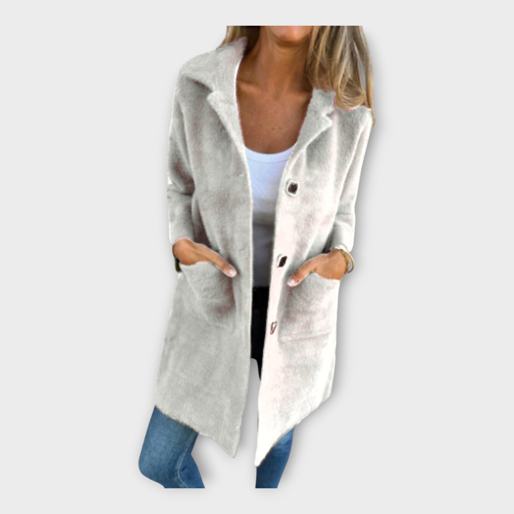 Kristiina | Elegantní vlněný kabát s páskem