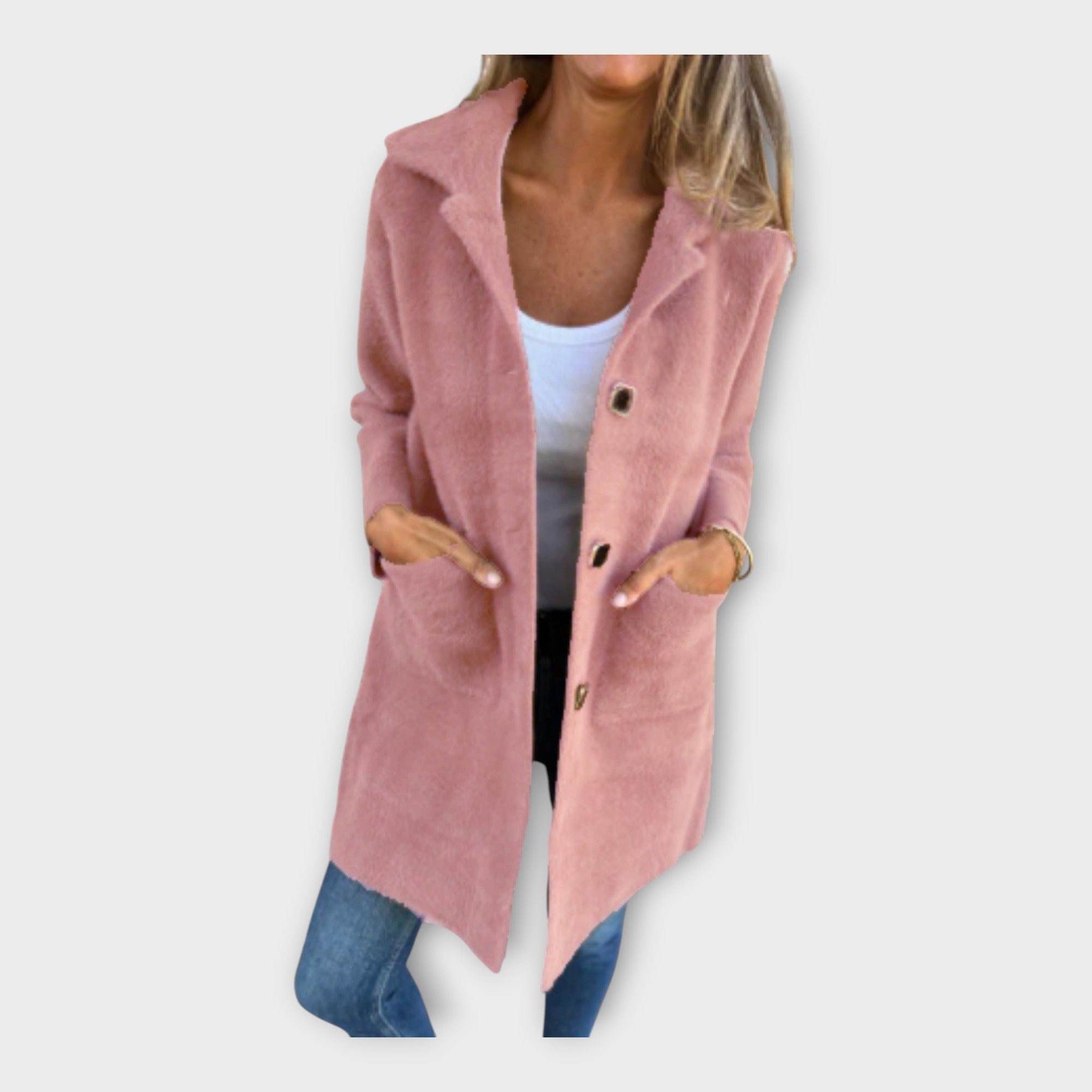 Kristiina | Elegantní vlněný kabát s páskem